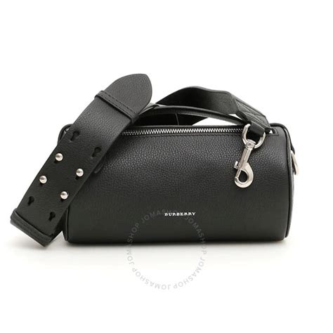 burberry black ladies cylinder leather shoulder bag|authentic burberry crossbody bag.